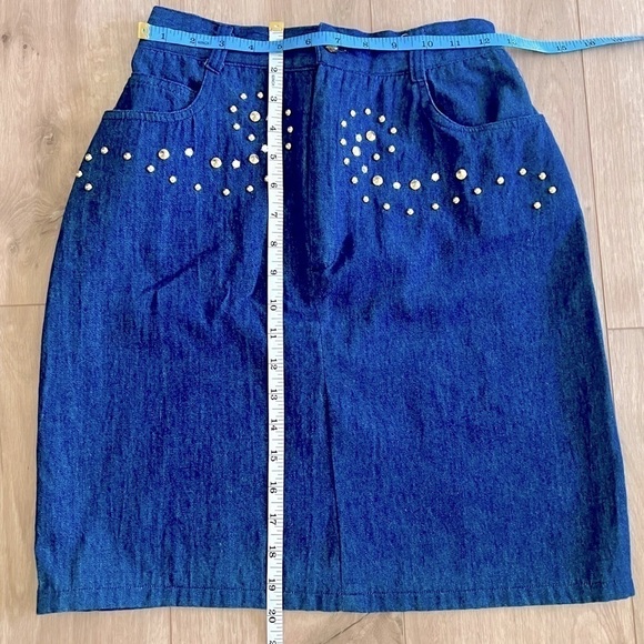 Vintage Denim Studded Vest and Skirt Set - Picture 12 of 13